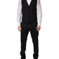 Dolce & Gabbana Black Wool 2 Buttons Formal 3 Piece Men Suit