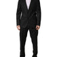 Dolce & Gabbana Black Wool 2 Buttons Formal 2 Piece Suit