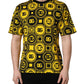 Invicta Yellow Black Logo Geometric Pattern T-shirt