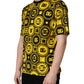 Invicta Yellow Black Logo Geometric Pattern T-shirt