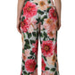 Dolce & Gabbana Multicolor Floral High Waist Cropped Pants