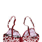 Dolce & Gabbana Red Logo Monogram Cotton Soft Cup Bra Underwear