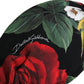 Dolce & Gabbana Black Floral Padded Halter Bikini Top Swimwear