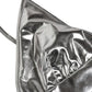 Dolce & Gabbana Metallic Silver Sleeveless Bustier Cropped Top