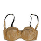 Dolce & Gabbana Gold Semi-Pad Underwire Balconette Bra Underwear