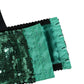Dolce & Gabbana Green Sequined Nyon Balconnet Bra Underwear