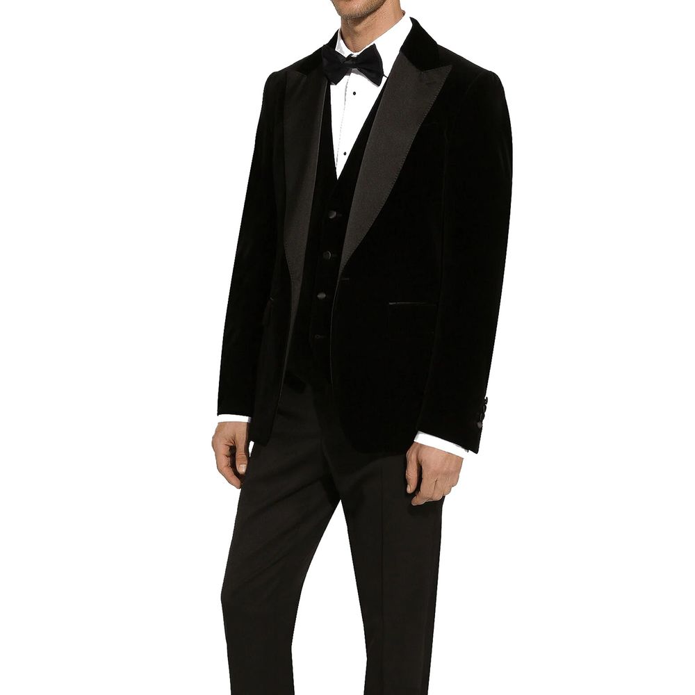 Dolce & Gabbana Black Cotton Tuxedo