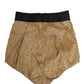 Dolce & Gabbana Gold Silk Blend High Waist Girdle Panty Underwear