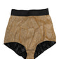Dolce & Gabbana Gold Silk Blend High Waist Girdle Panty Underwear
