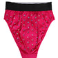Dolce & Gabbana Pink Crystal High Waist Brief Panty Underwear