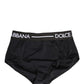 Dolce & Gabbana Black Logo Waistband Coulotte Panty Underwear