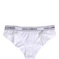 Dolce & Gabbana White Cotton Logo Waistband Brief Panty Underwear