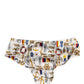 Dolce & Gabbana White Sailor Print Polyester Bottoms Underwear
