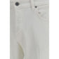 PT Torino White Cotton Tapered Jeans