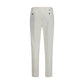 PT Torino White Cotton Casual Pants