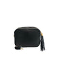 Baldinini Trend Black Cowhide Leather Women Crossbody