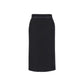 Fendi Black Virgin Wool Long Skirt