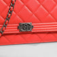 Chanel Boy Wallet on Chain Red Lambskin