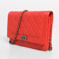Chanel Boy Wallet on Chain Red Lambskin