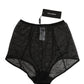 Dolce & Gabbana Black Nylon Stretch Slip Girdle Panty Underwear