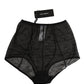 Dolce & Gabbana Black Nylon Stretch Slip Girdle Panty Underwear