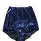 Dolce & Gabbana Blue Sequined High Waist Girdle Panty Underwear