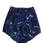 Dolce & Gabbana Blue Sequined High Waist Girdle Panty Underwear
