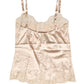 Dolce & Gabbana Beige Lace Silk Satin Tank Lingerie Sleepwear