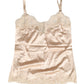 Dolce & Gabbana Beige Lace Silk Satin Tank Lingerie Sleepwear