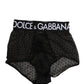 Dolce & Gabbana Black Logo Girdle High Waist Panty Underwear