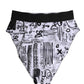 Dolce & Gabbana Black White Graphic Logo High Brief Underwear