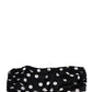 Dolce & Gabbana Black White Polka Dot Bandeau Beachwear Swimwear