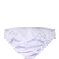 Dolce & Gabbana White Silk Stretch Mid Waist Brief Panty Underwear