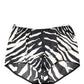 Dolce & Gabbana Black White Zebra High Waist Girdle Panty Underwear