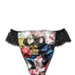 Dolce & Gabbana Black Floral Lace Mid Waist Brief Panty Underwear