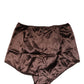 Dolce & Gabbana Brown Silk Blend High Waist Girdle Panty Underwear