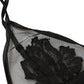 Dolce & Gabbana Black Floral Soft Cup Triangle Bra Underwear