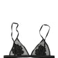 Dolce & Gabbana Black Floral Soft Cup Triangle Bra Underwear