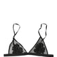 Dolce & Gabbana Black Floral Soft Cup Triangle Bra Underwear