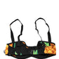 Dolce & Gabbana Black Pineapple Silk Balconette Bra Underwear
