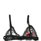 Dolce & Gabbana Black Floral Soft Cup Triangle Bra Underwear