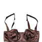 Dolce & Gabbana Brown Semi-Pad Underwire Balconette Underwear