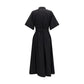 Ella Black Cotton Casual Dress
