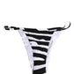 Dolce & Gabbana Black White Zebra Bikini Top Bottom Swimwear