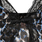 Roberto Cavalli Multicolor Leopard Babydoll Chemise Underwear