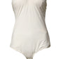 Elisabetta Franchi Off White Strapless One Piece Swimsuit Swimwear
