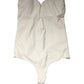 Elisabetta Franchi Off White Strapless One Piece Swimsuit Swimwear