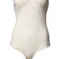Elisabetta Franchi Off White Strapless One Piece Swimsuit Swimwear