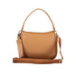 Mario Valentino Brown Polyurethane Women's Bag with Removable Shoulder Strap