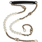 Dolce & Gabbana Black Leather Gold Chain Bag Accessory Shoulder Strap